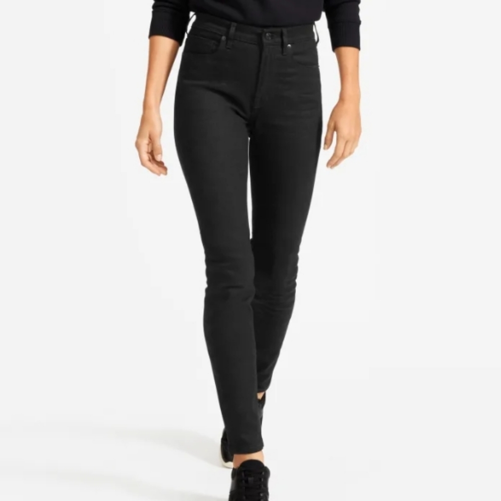 Everlane High Rise Black Skinny Jeans